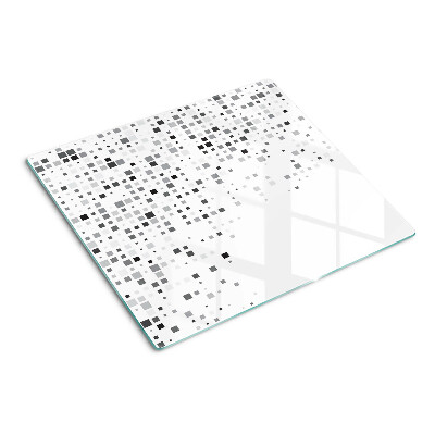 Tagliere in vetro temperato Motivi geometrici in tonalità di grigio