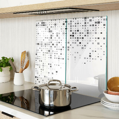 Tagliere in vetro temperato Motivi geometrici in tonalità di grigio
