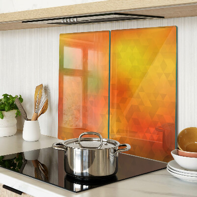 Tagliere in vetro temperato Geometria nei toni dell'arancione