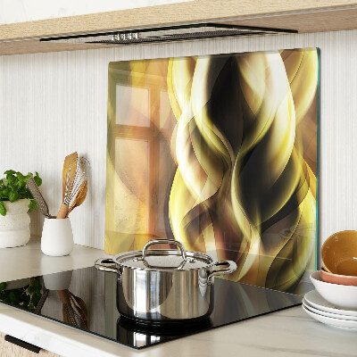 Tagliere in vetro temperato Onde astratte nei toni dell'oro