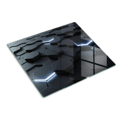 Tagliere in vetro temperato Motivo esagonale con effetto 3D
