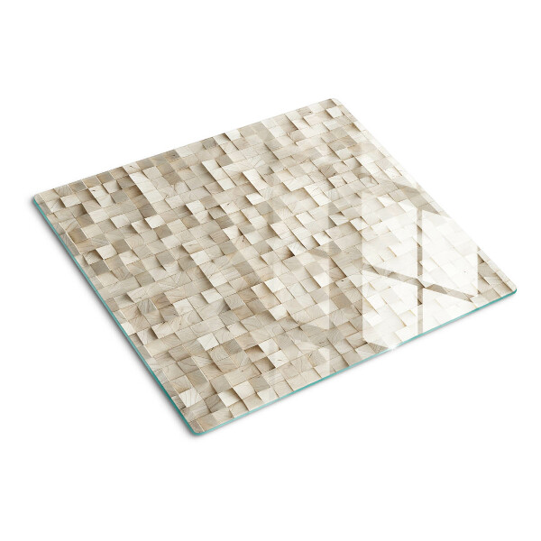 Tagliere in vetro temperato Motivo a mosaico in tonalità neutre