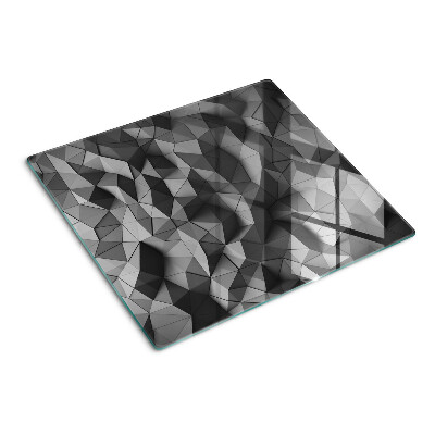 Tagliere in vetro Motivo geometrico astratto in tonalità di grigio