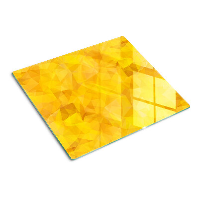 Tagliere in vetro temperato Mosaico geometrico giallo