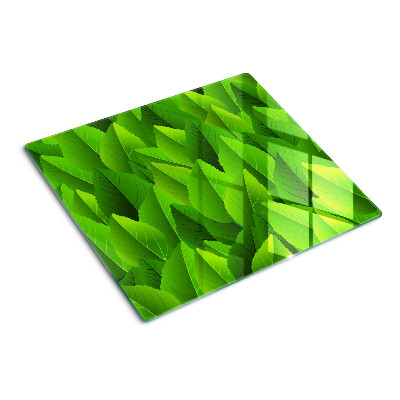 Tagliere in vetro temperato Foglie in tonalità di verde