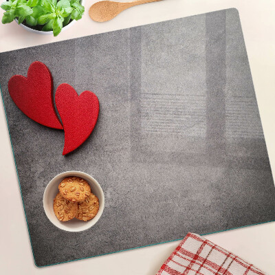 Tagliere in vetro Cuore sullo sfondo della finestra