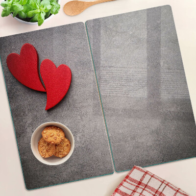 Tagliere in vetro Cuore sullo sfondo della finestra