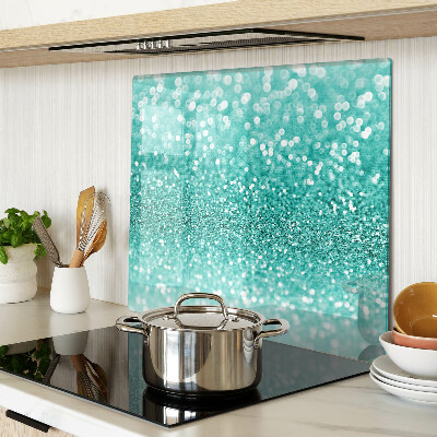 Tagliere in vetro Glitter turchese scintillante