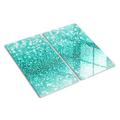 Tagliere in vetro Glitter turchese scintillante