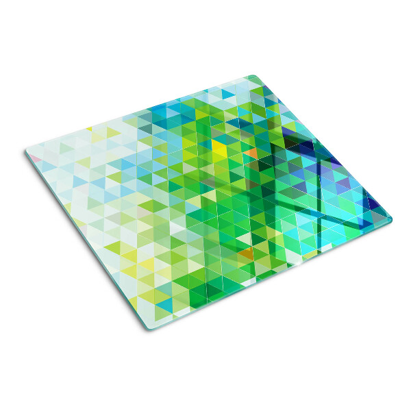 Tagliere in vetro temperato Geometria dei triangoli colorati