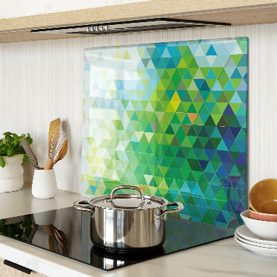 Tagliere in vetro temperato Geometria dei triangoli colorati