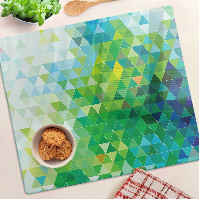 Tagliere in vetro temperato Geometria dei triangoli colorati