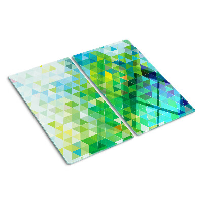 Tagliere in vetro temperato Geometria dei triangoli colorati