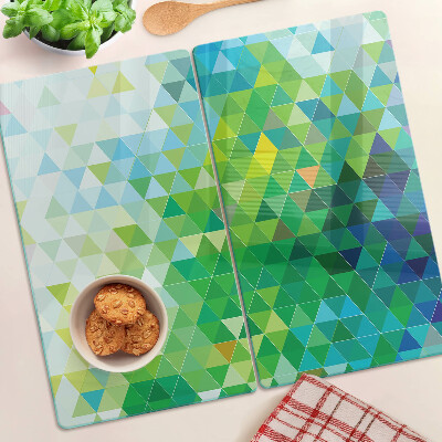 Tagliere in vetro temperato Geometria dei triangoli colorati