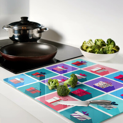 Tagliere in vetro Motivi regalo in diversi colori