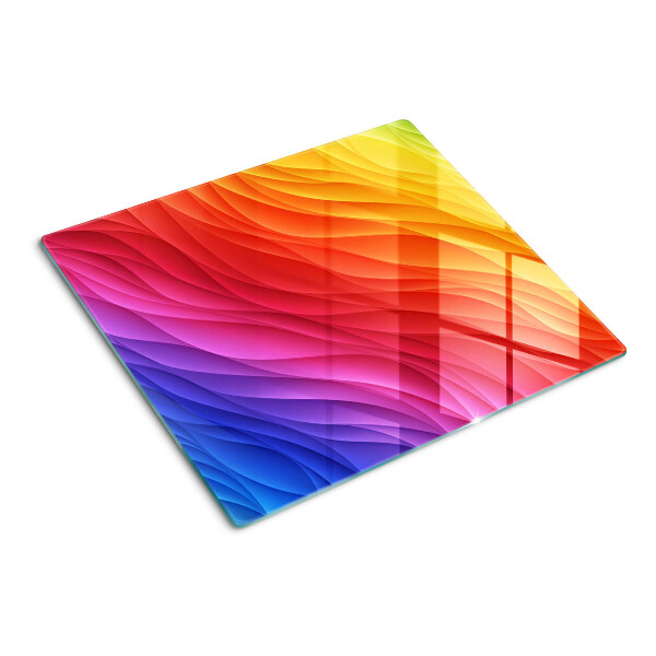 Tagliere in vetro Onde di colore