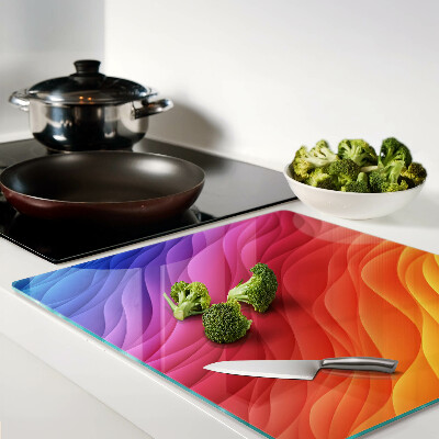 Tagliere in vetro Onde di colore