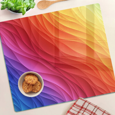 Tagliere in vetro Onde di colore