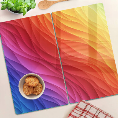 Tagliere in vetro Onde di colore