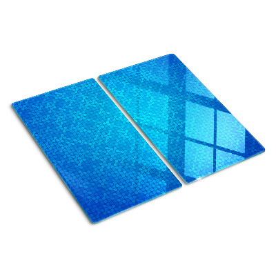 Tagliere in vetro temperato Motivo ondulato nei toni del blu