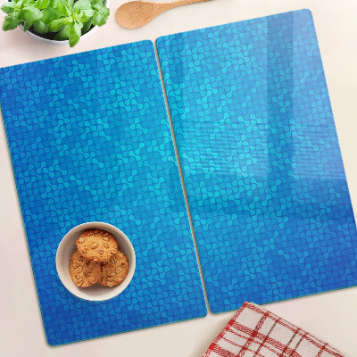Tagliere in vetro temperato Motivo ondulato nei toni del blu