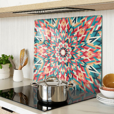 Tagliere in vetro Mandala multicolore