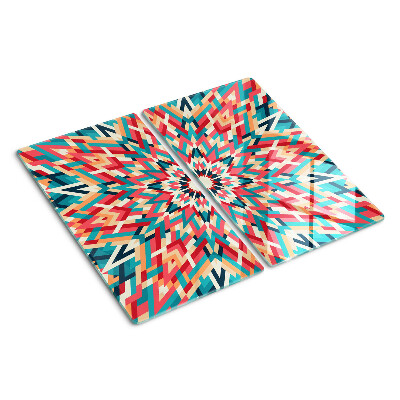 Tagliere in vetro Mandala multicolore