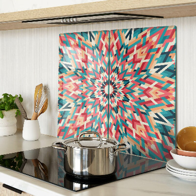 Tagliere in vetro Mandala multicolore
