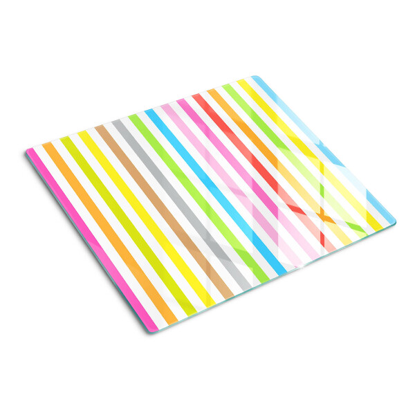 Tagliere in vetro temperato Strisce color arcobaleno