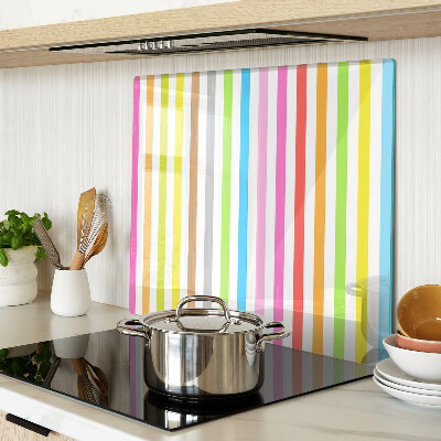 Tagliere in vetro temperato Strisce color arcobaleno