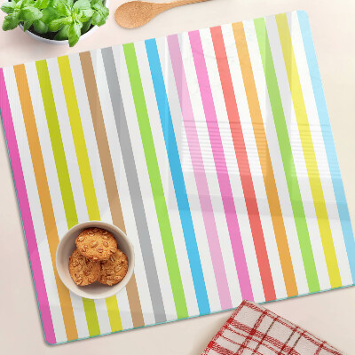 Tagliere in vetro temperato Strisce color arcobaleno