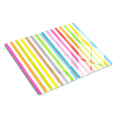 Tagliere in vetro temperato Strisce color arcobaleno
