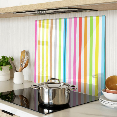 Tagliere in vetro temperato Strisce color arcobaleno