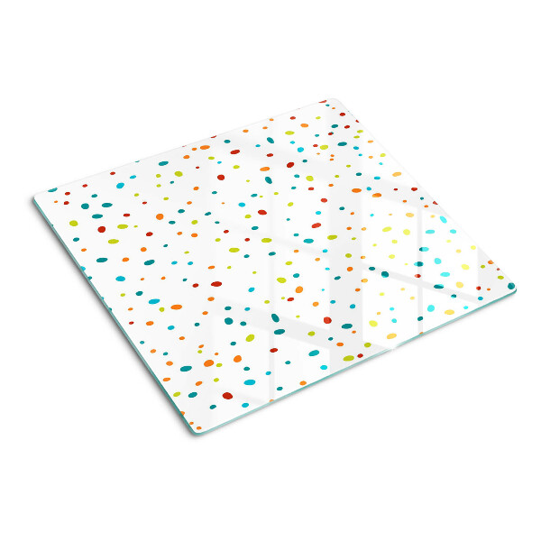 Tagliere in vetro Punti colorati su sfondo bianco