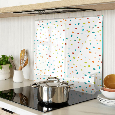 Tagliere in vetro Punti colorati su sfondo bianco