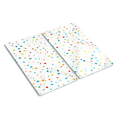 Tagliere in vetro Punti colorati su sfondo bianco