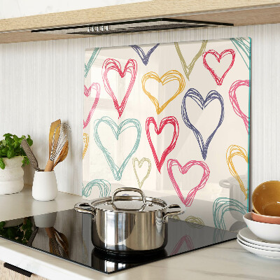 Tagliere in vetro Cuore in diversi colori