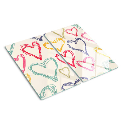 Tagliere in vetro Cuore in diversi colori