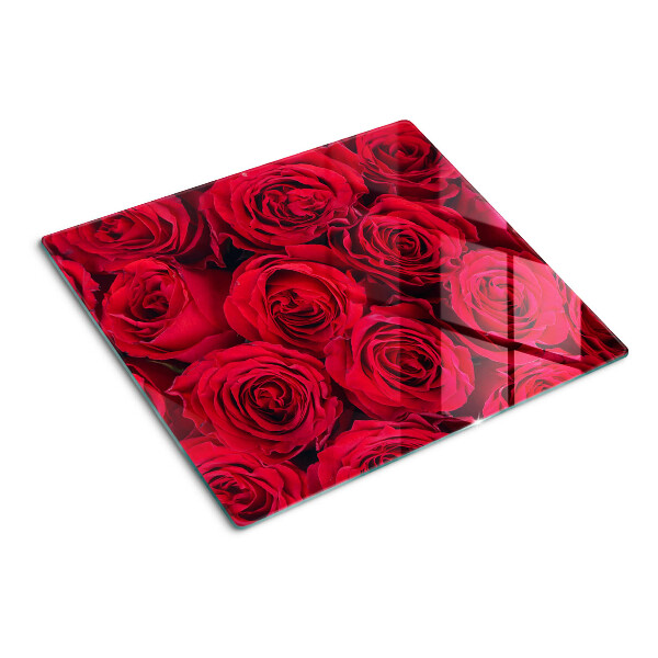 Tagliere in vetro temperato Rose rosse