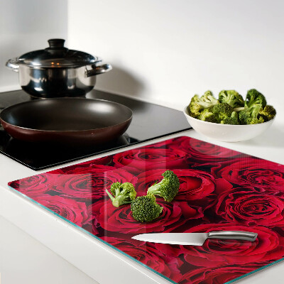 Tagliere in vetro temperato Rose rosse
