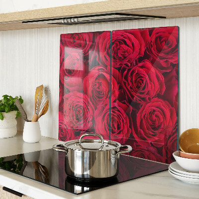 Tagliere in vetro temperato Rose rosse