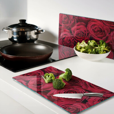 Tagliere in vetro temperato Rose rosse