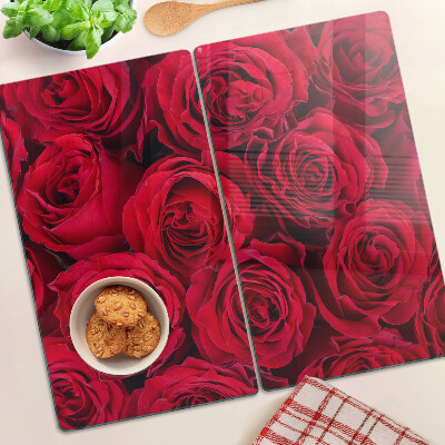 Tagliere in vetro temperato Rose rosse