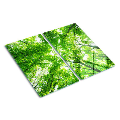 Tagliere in vetro Foreste e alberi verdi