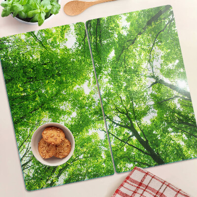 Tagliere in vetro Foreste e alberi verdi