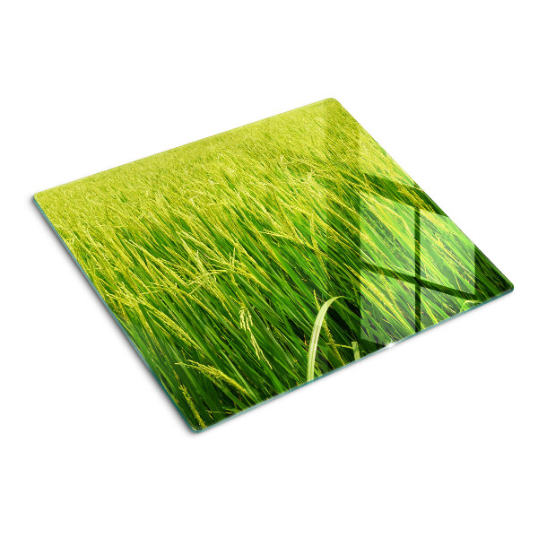 Tagliere in vetro Campo di erba verde