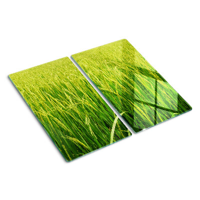 Tagliere in vetro Campo di erba verde