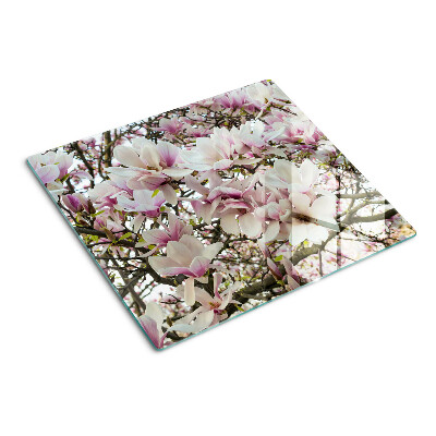 Tagliere in vetro temperato Fiori di magnolia