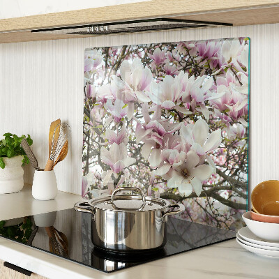 Tagliere in vetro temperato Fiori di magnolia