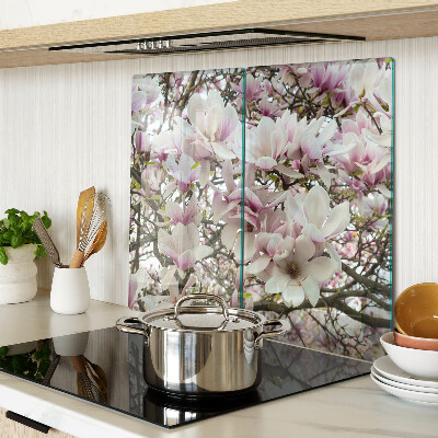 Tagliere in vetro temperato Fiori di magnolia